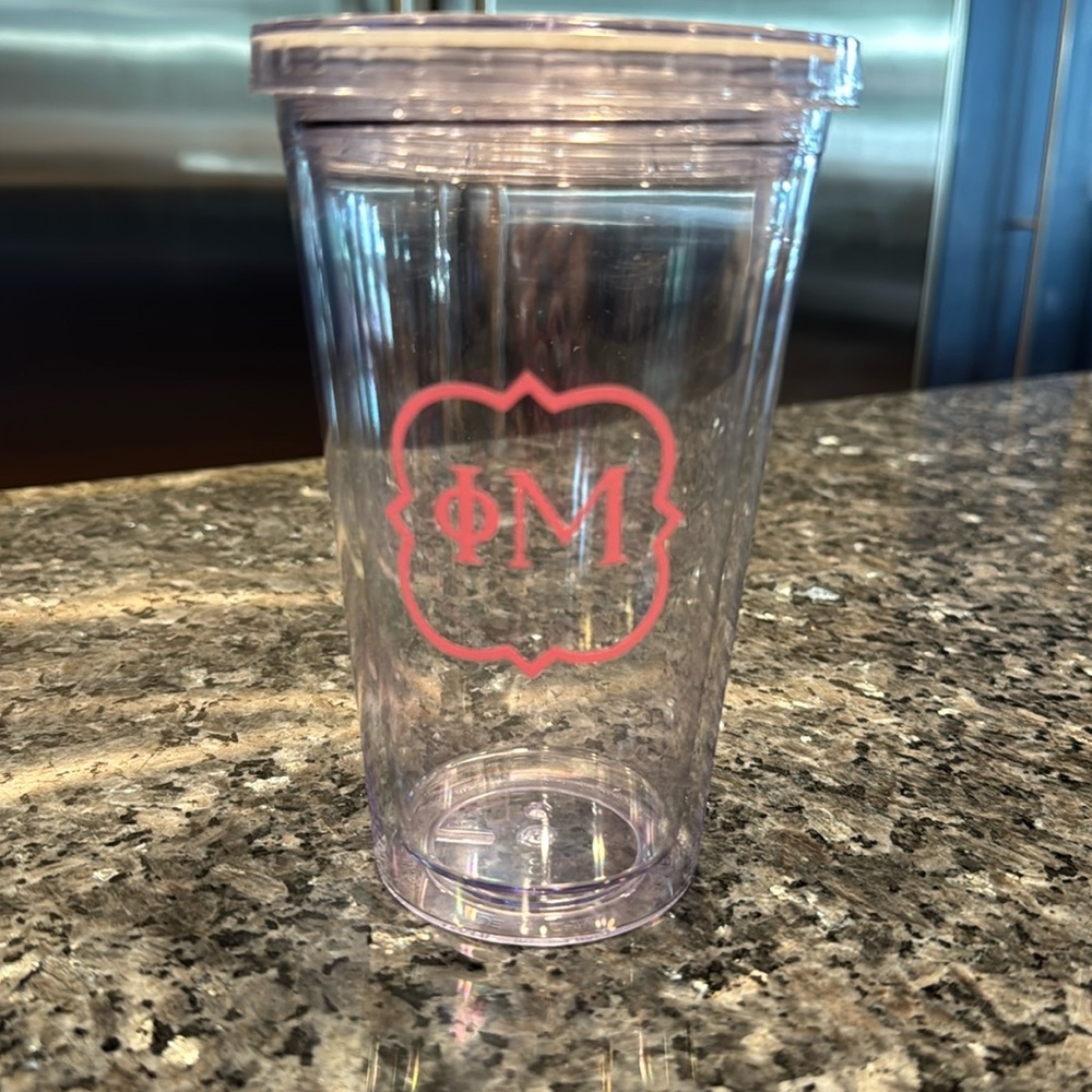 Phi Mu screw top cup